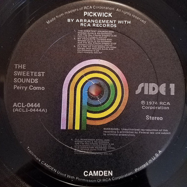 Perry Como - The Sweetest Sounds - LP