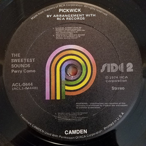 Perry Como - The Sweetest Sounds - LP