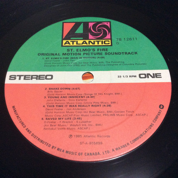 Various - St. Elmo's Fire (Original Motion Picture Soundtrack) - LP