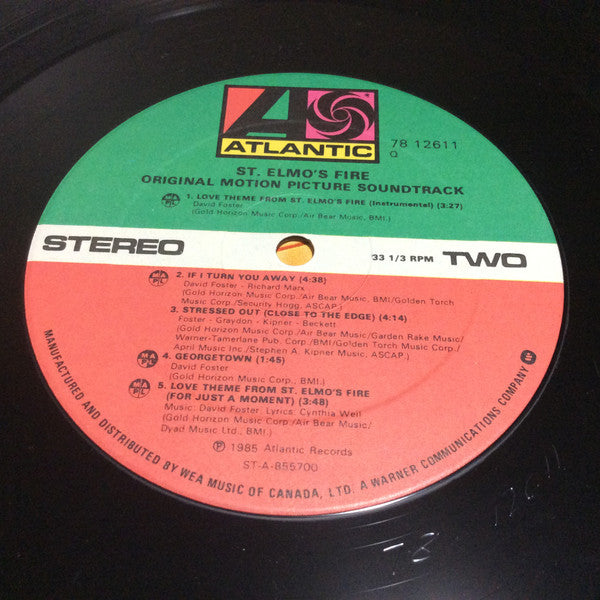 Various - St. Elmo's Fire (Original Motion Picture Soundtrack) - LP