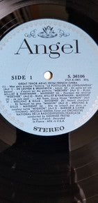 Nicolai Gedda - Sings Great Tenor Arias From French Opera - LP