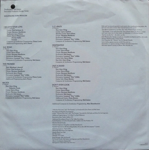 Kirk Whalum - The Promise - LP