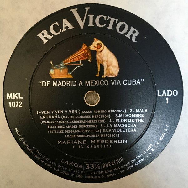 Mariano Mercerón* - Vol. II - De Madrid A Mexico Via Cuba - LP