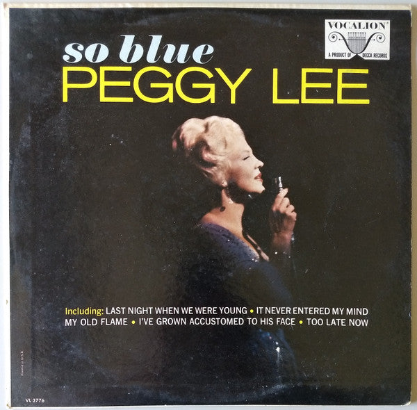 Peggy Lee - So Blue - LP