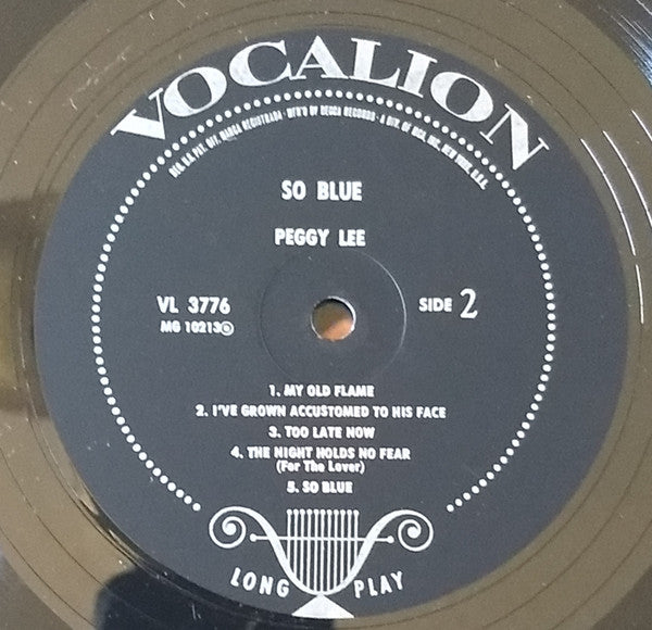 Peggy Lee - So Blue - LP