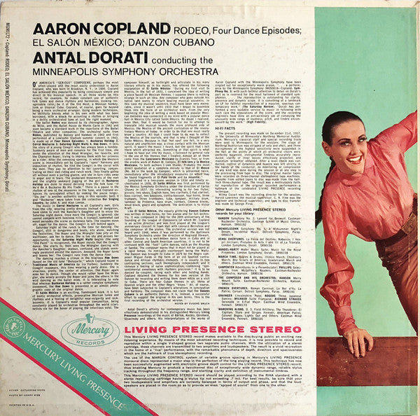Copland* - Antal Dorati, Minneapolis Symphony Orchestra - Rodeo • El Salon Mexico • Danzon Cubano - LP