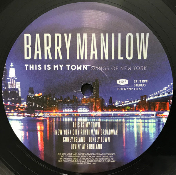 Barry Manilow - This Is My Town Songs Of New York - LP