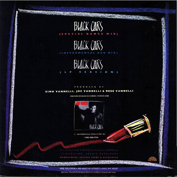 Gino Vannelli - Black Cars (Dance Mix) - LP