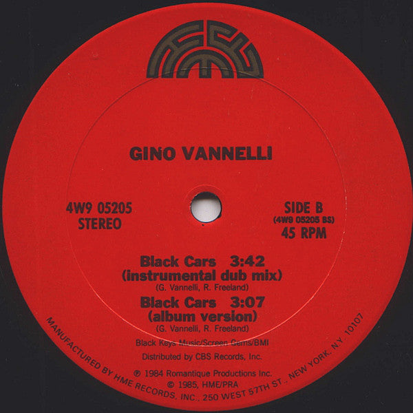 Gino Vannelli - Black Cars (Dance Mix) - LP