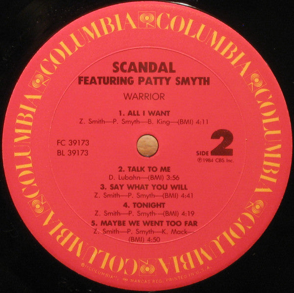 Scandal Featuring Patty Smyth - Warrior - LP