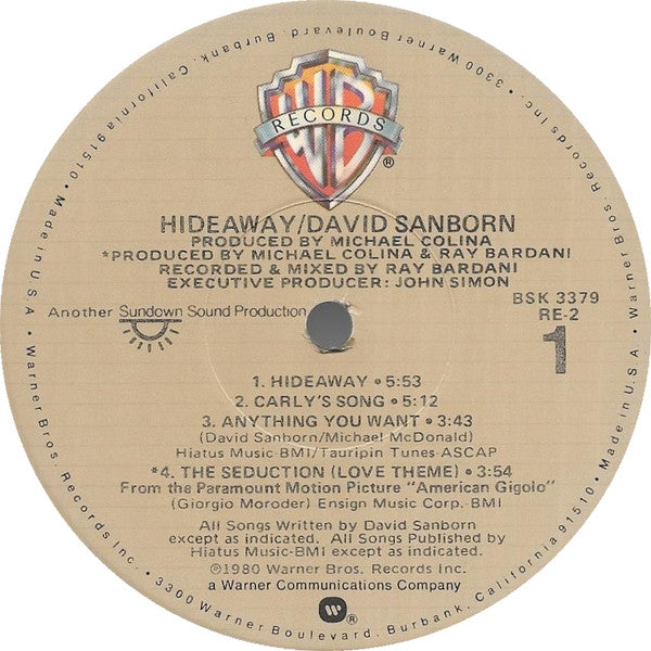 David Sanborn - Hideaway - LP