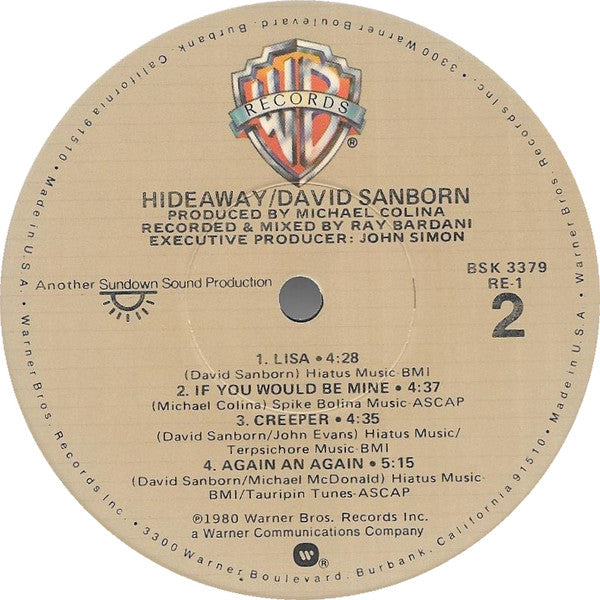 David Sanborn - Hideaway - LP