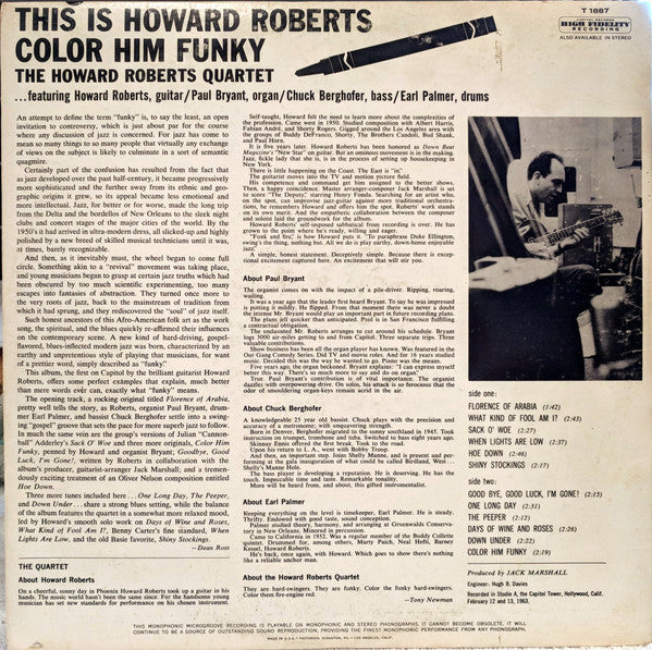 The Howard Roberts Quartet - This Is Howard Roberts / Color Him Funky - LP