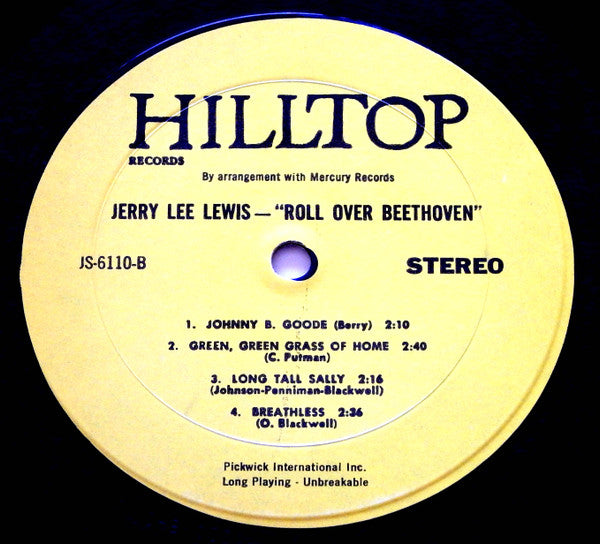 Jerry Lee Lewis - Roll Over Beethoven !!! - LP