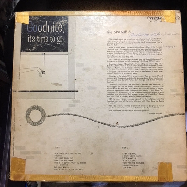 The Spaniels - Goodnite, It's Time To Go - LP