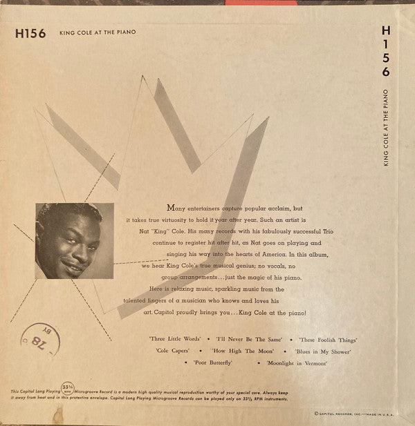 Nat King Cole - Nat King Cole At The Piano - LP