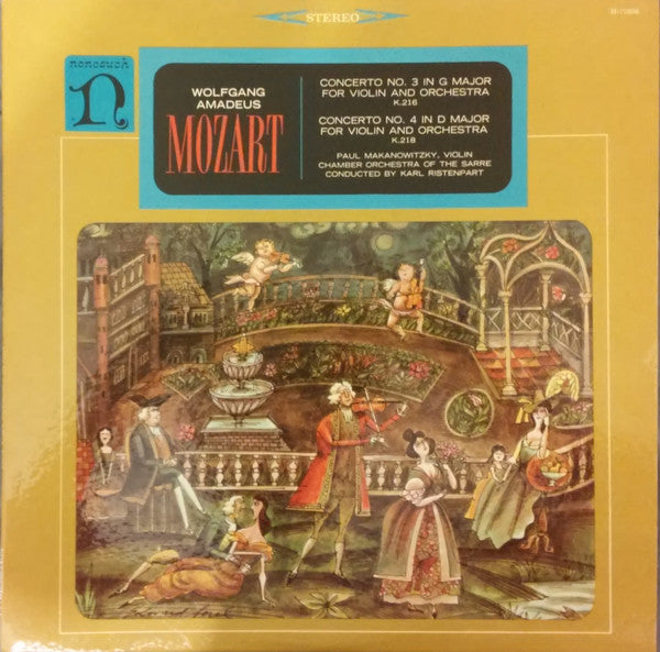 Wolfgang Amadeus Mozart - Paul Makanowitzky Violin Chamber Orchestra Of The Sarre* Conducted By Karl Ristenpart - Concerto No. 3 In G Major For Violin And Orchestra K. 216 / Concerto No. 4 In D Major For Violin And Orchestra K. 218 - LP