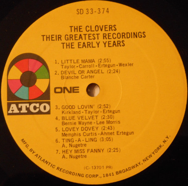 The Clovers - Their Greatest Recordings, The Early Years - LP