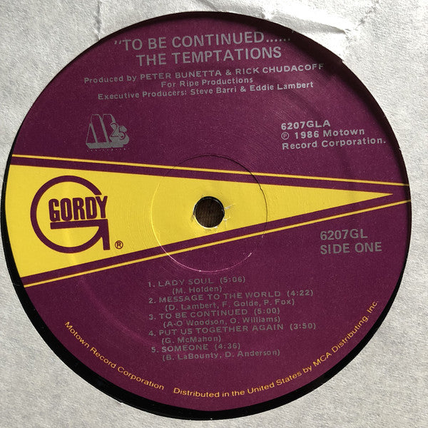 The Temptations - To Be Continued... - LP