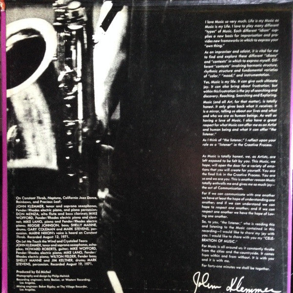 John Klemmer - Constant Throb - LP