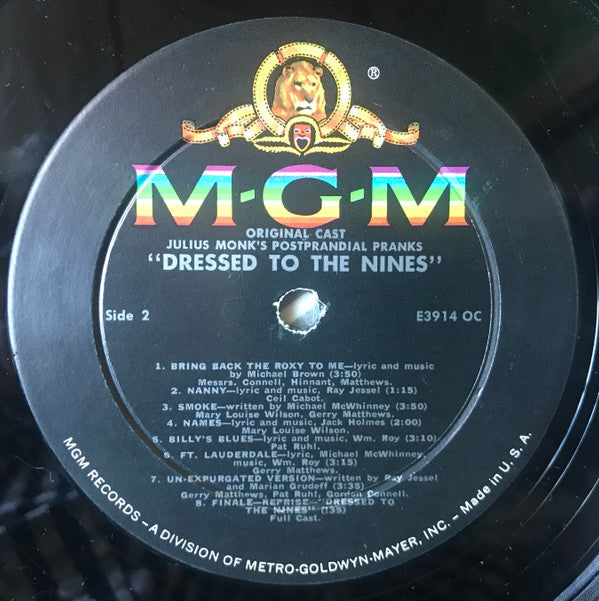 William Roy, Ceil Cabot, Gordon Connell (2), Bill Hinnant, Gerry Matthews, Pat Ruhl, Mary Louise Wilson, Carl Norman, Julius Monk - Julius Monk's Postprandial Prank "Dressed To The Nines" - LP