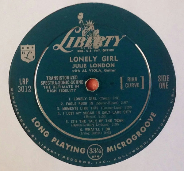 Julie London - Lonely Girl - LP