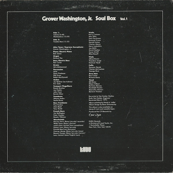 Grover Washington, Jr. - Soul Box Vol. 1 - LP
