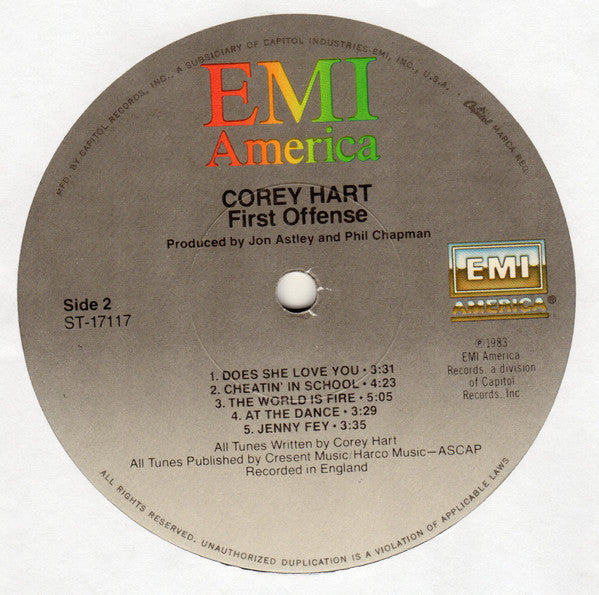 Corey Hart - First Offense - LP