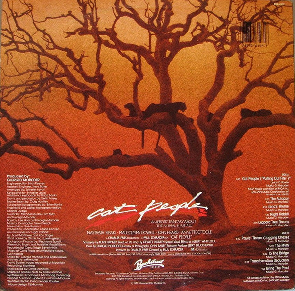 Giorgio Moroder - Cat People (Original Soundtrack) - LP