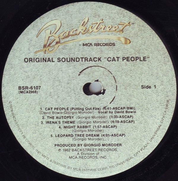 Giorgio Moroder - Cat People (Original Soundtrack) - LP