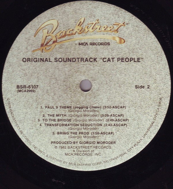 Giorgio Moroder - Cat People (Original Soundtrack) - LP