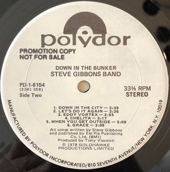 Steve Gibbons Band - Down In The Bunker - LP