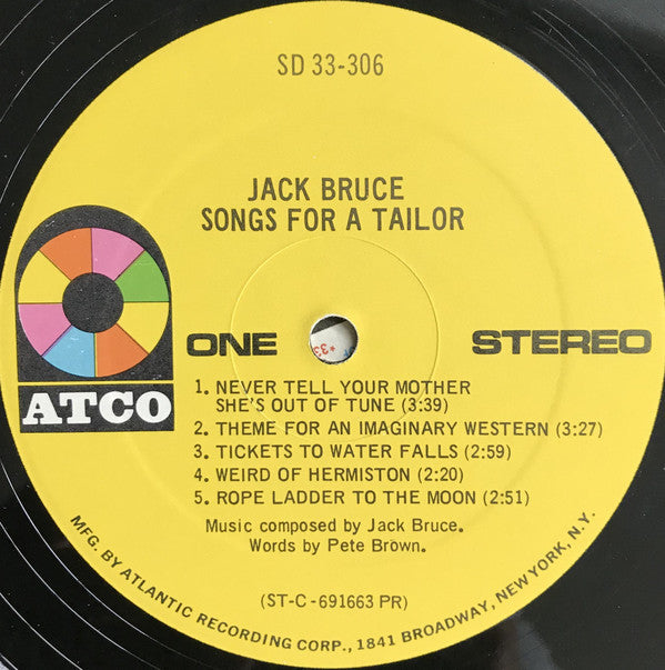 Jack Bruce - Songs For A Tailor - LP