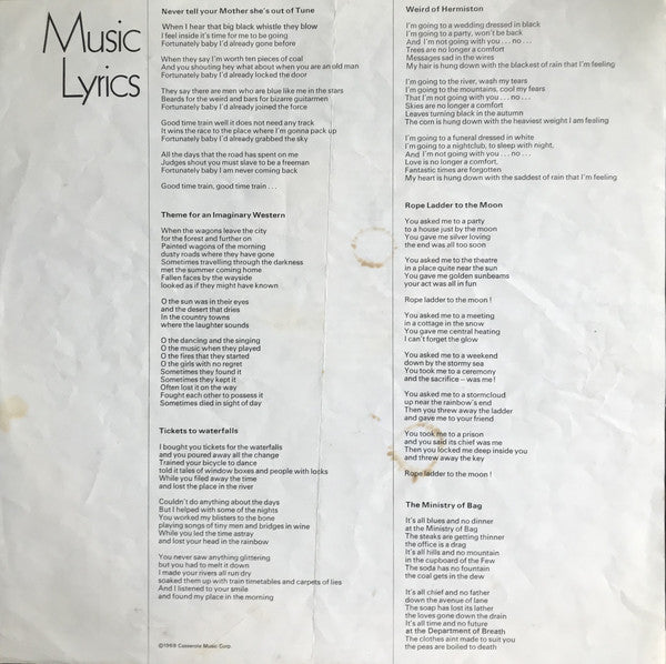 Jack Bruce - Songs For A Tailor - LP