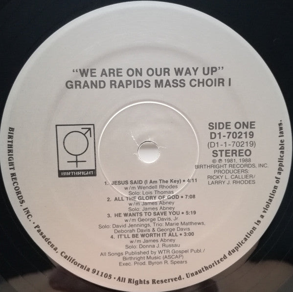 Wendell Rhodes Presents Grand Rapids Mass Choir - We Are On Our Way Up - LP