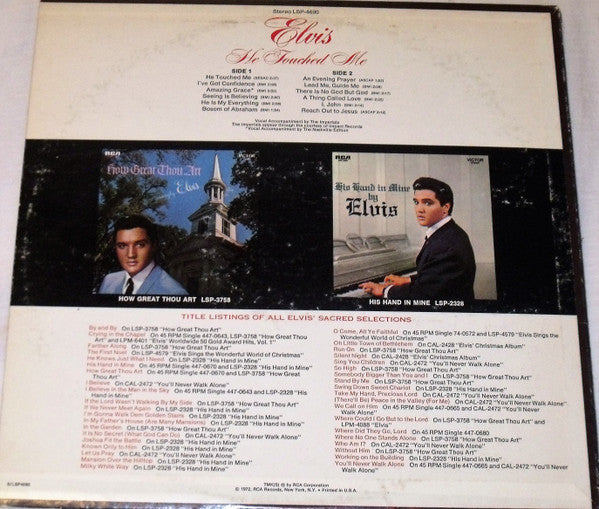 Elvis Presley - He Touched Me - LP