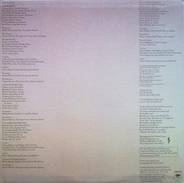 Hubert Laws - Say It With Silence - LP
