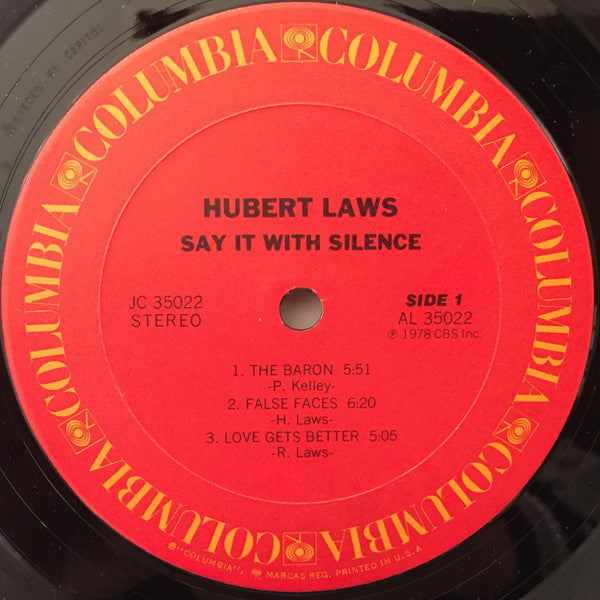 Hubert Laws - Say It With Silence - LP