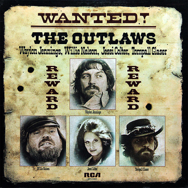 Waylon Jennings, Willie Nelson, Jessi Colter, Tompall Glaser - Wanted! The Outlaws - LP