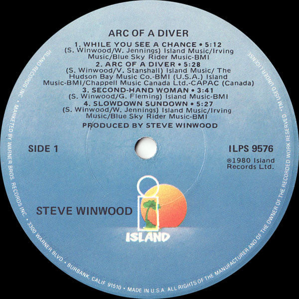 Steve Winwood - Arc Of A Diver - LP