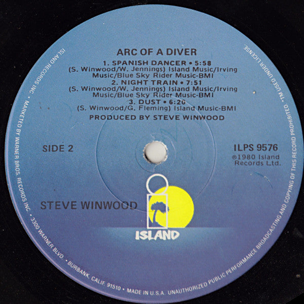 Steve Winwood - Arc Of A Diver - LP