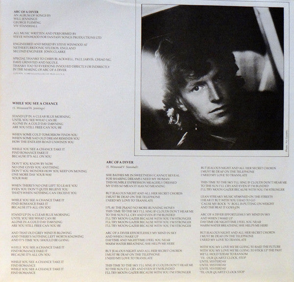 Steve Winwood - Arc Of A Diver - LP