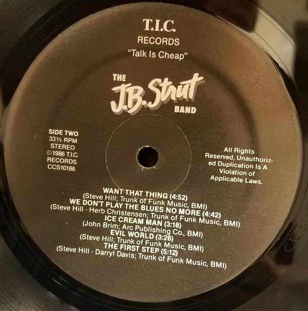 The J.B. Strut Band - Talk Is Cheap - LP