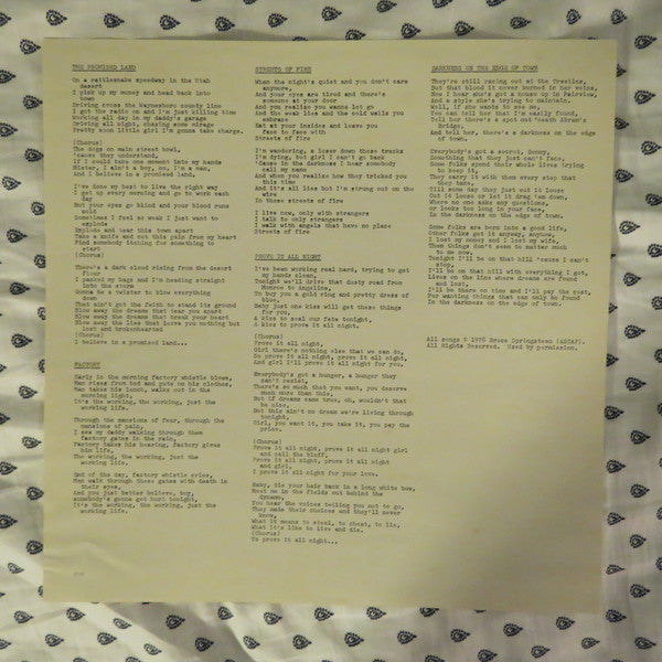 Bruce Springsteen - Darkness On The Edge Of Town - LP