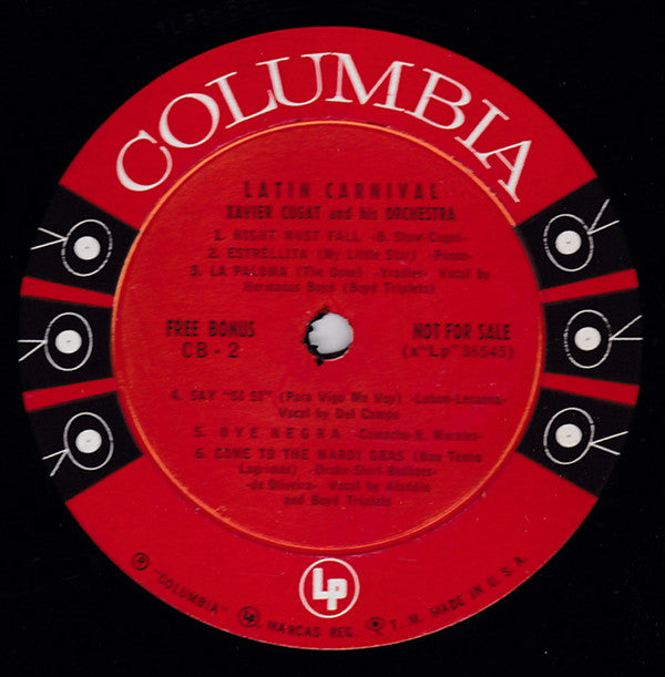 Xavier Cugat And His Orchestra - Latin Carnival - LP