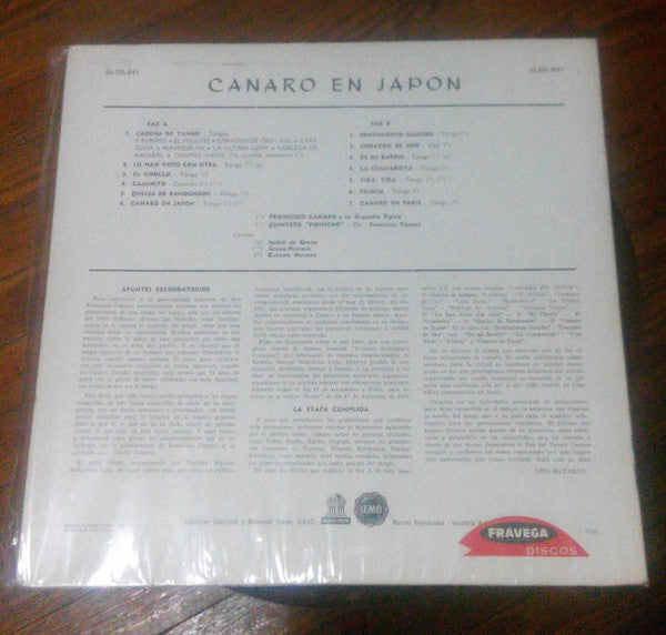 Francisco Canaro Y Su Orquesta Típica - Canaro En Japón - LP
