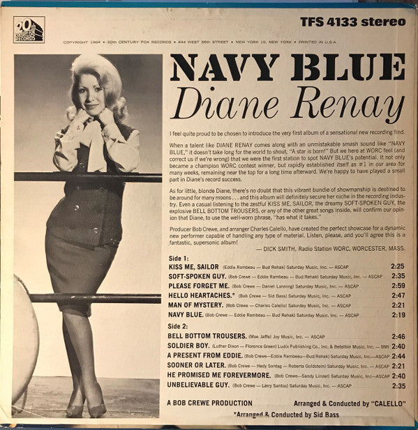 Diane Renay - Navy Blue - LP