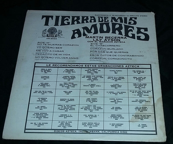 Martin Becerra-Lily Ayson - Tierra De Mis Amores - LP