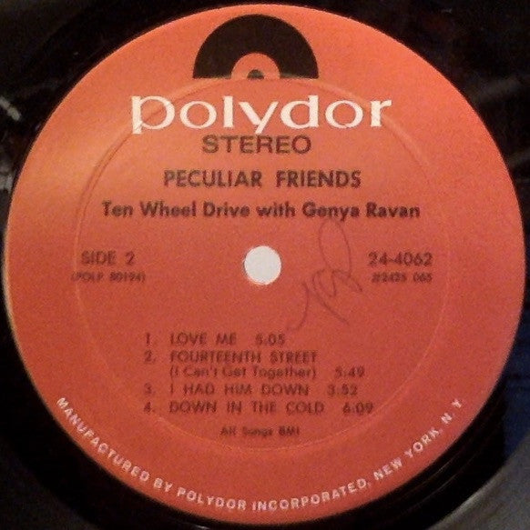 Ten Wheel Drive With Genya Ravan - Peculiar Friends - LP