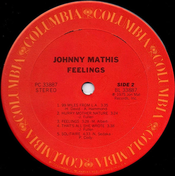 Johnny Mathis - Feelings - LP